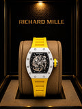 Richard Mille RM055 – White Ceramic Yellow Strap