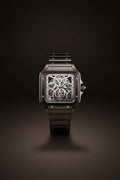 Cartier Santos – Full Black Silver Skeleton
