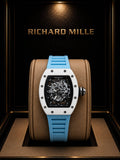 Richard Mille RM035 Americas – White Ceramic Blue Strap