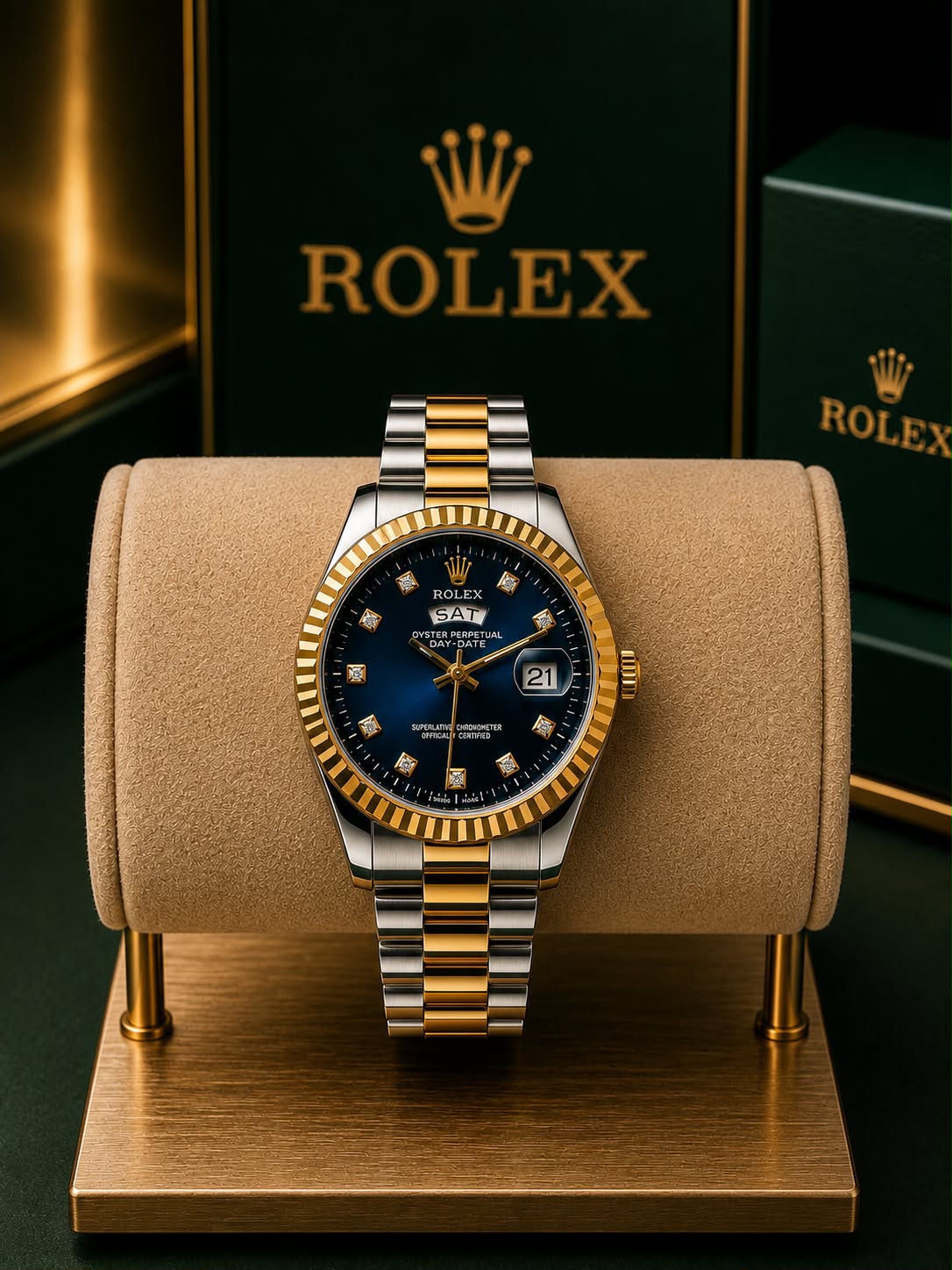 Rolex Day-Date Two-Tone – Blue Diamond Dial