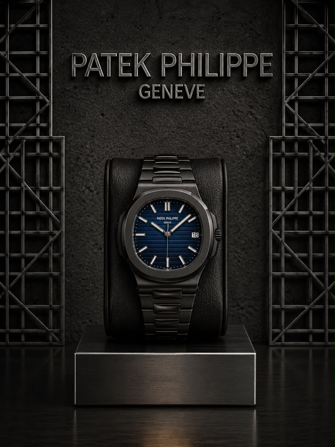 Patek Philippe Geneve Matte Black – Blue Dial