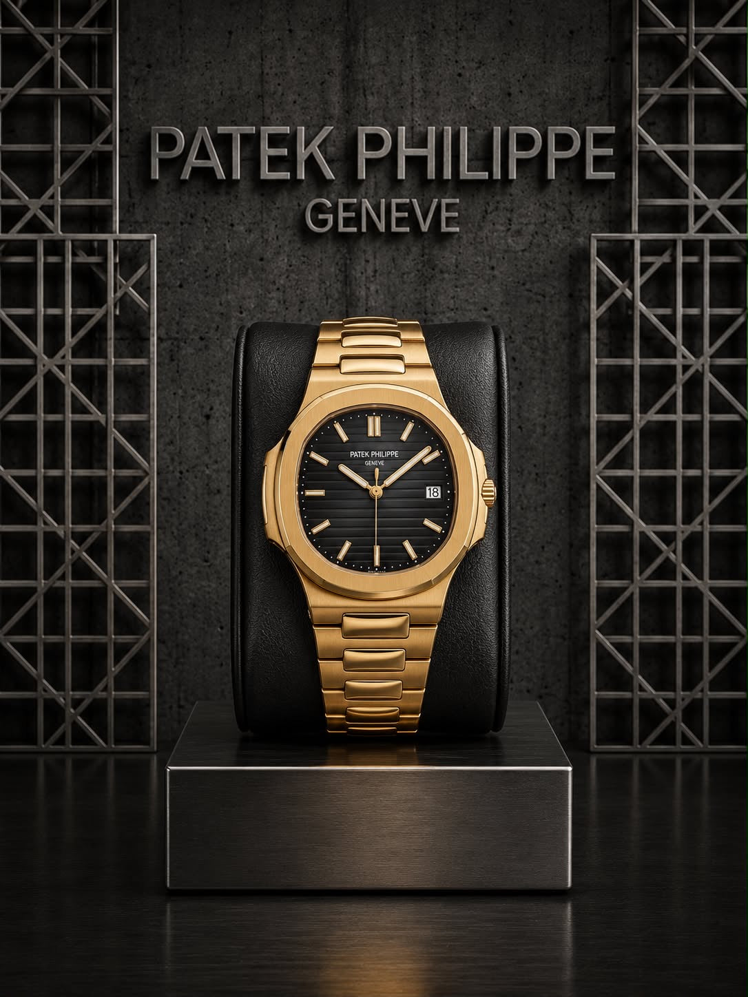 Patek Philippe Geneve Gold – Black Dial