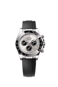 Rolex Daytona Silver Dial – Black Strap