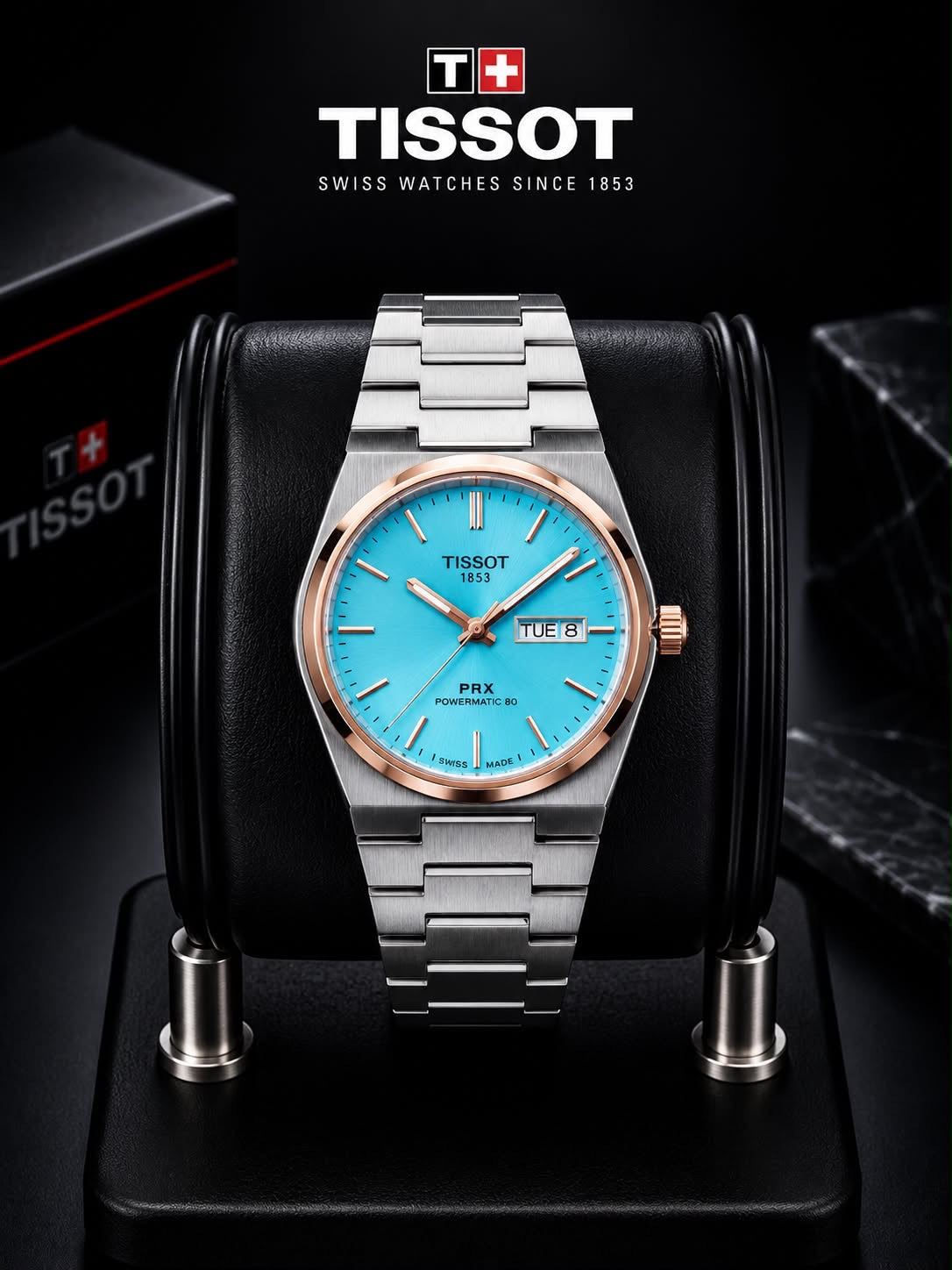 Tissot PRX Powermatic 80 Tiffany Blue