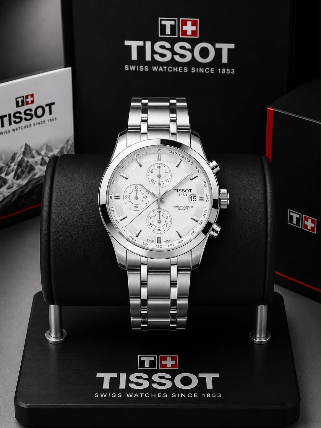 Tissot Couturier Chronograph Silver White