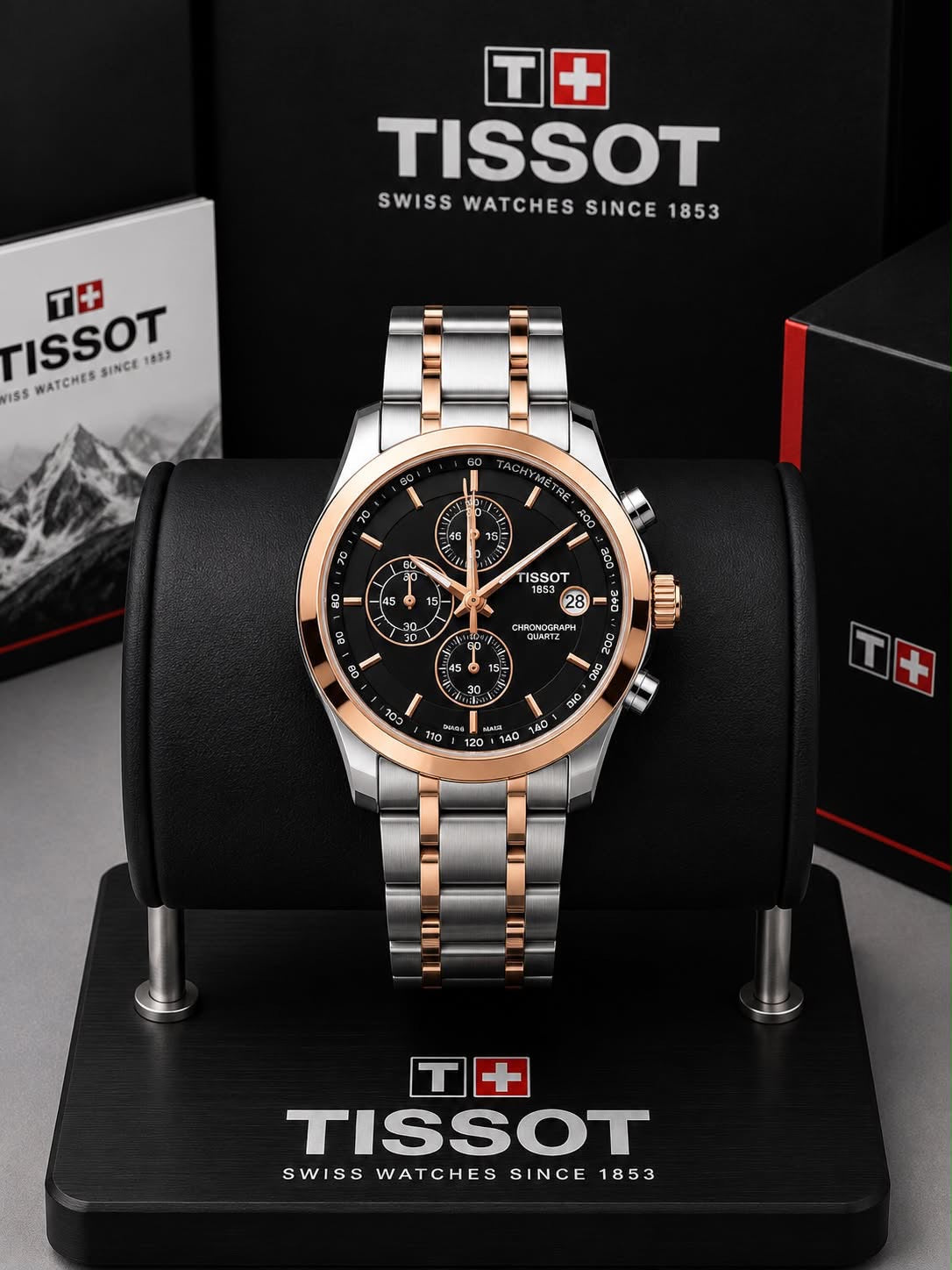 Tissot Couturier Chronograph Rose Gold
